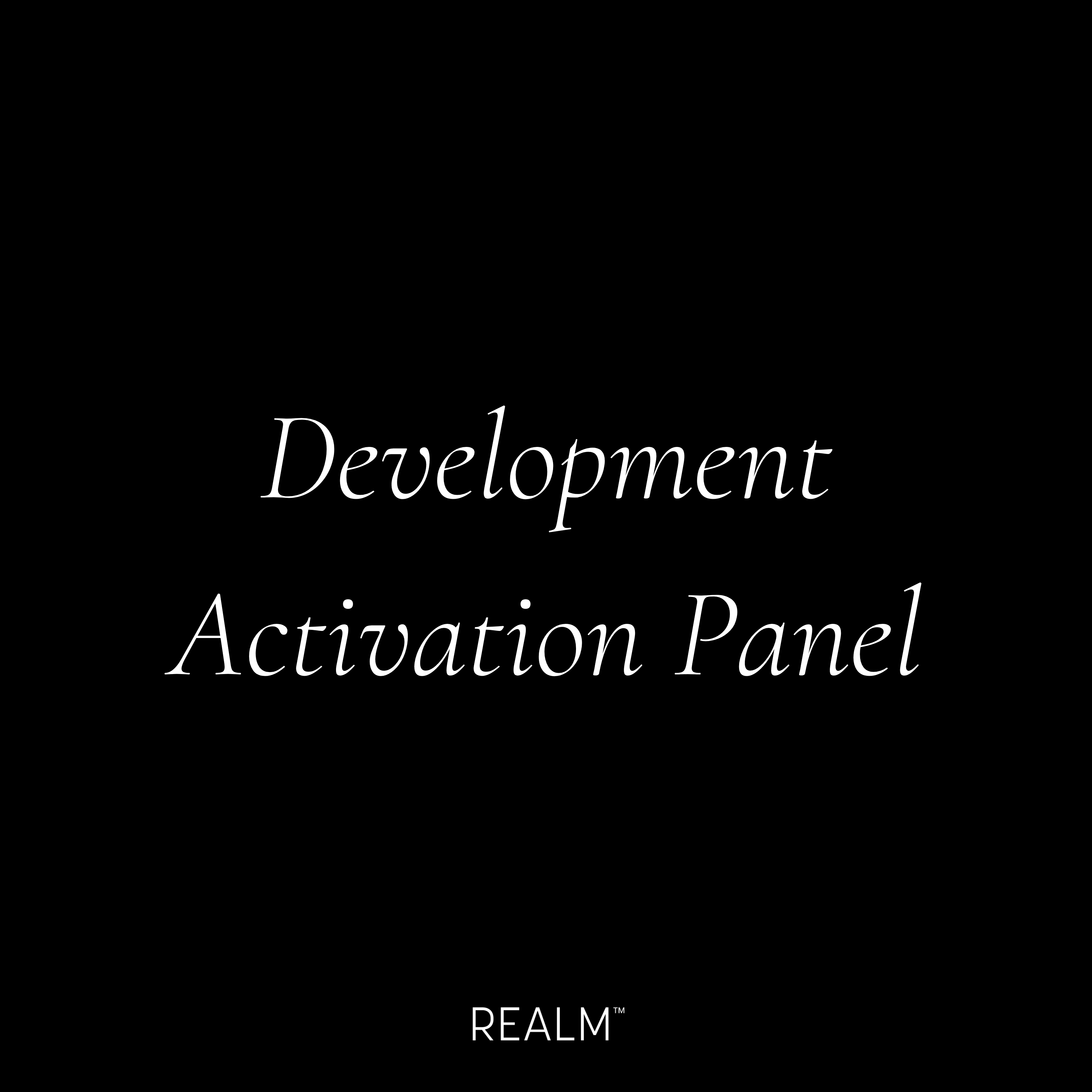Development Activation Panel